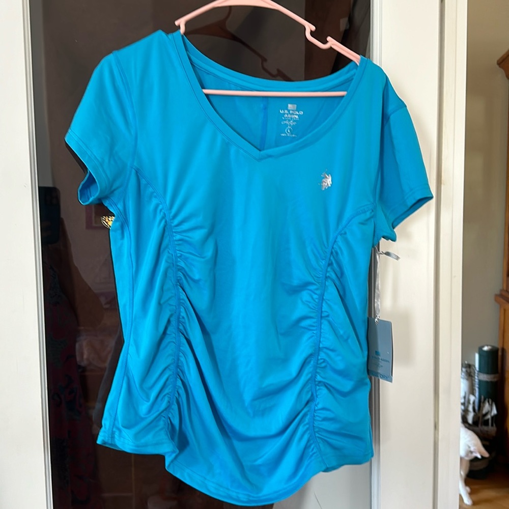 New blue active feel dry polo size L